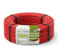 Solartronics Solar Cable 10mm ² 10m Red, H1Z2Z2-K, Flexible, Erdverlegbar, Pv-Kabel for Photovoltaic System, Tüv Reinland, Made IN Germany