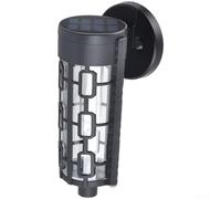 SolarWallLightOutdoorWaterproofLEDGardenSecurityLampwithSmartSensorDualMountforPathwayYardBlack(A)