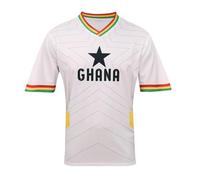 Solastride 2026 Men's Soccer Jersey Sports Short Sleeve T-Shirt Vintage Pattern Breathable Tee Multi-Team National Style Football Jersey(Ghana,M)