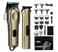 Solati Beard Trimmer Hair Clippers Men Grooming Kit, Waterproof Cordless Razor Shaver & T-Blade Body Trimmer Set, Gifts for Men