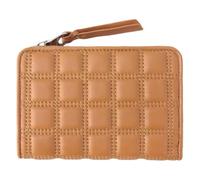 Solatina SW-39116 Genuine Leather Short Wallet, Bi-Fold, Full Opening, Rubik's Ser. (Rubik's Series) Snap Button Closure, Men's, Camel, ONE