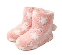 Solaud Womens Boot Slipper Plush Lining Warmth and Comfortable Winter Home Soft Bottom Slipper Boots