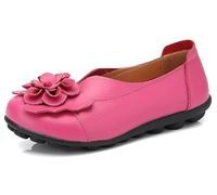 Solaud Women's Comfortable Loafers Soft Slip on Casual Round Toe Moccasins Driving Flats Work Walking Shoes Peach Pink