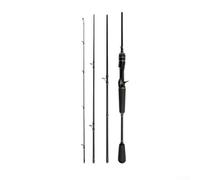 Solaughguy 1.8M/2.1M 4-Section Carbon Fiber Travel Fishing Lure Rod with Power Spinner Casting For Ultra-Short Portable Pole for Freshwater and Saltwater Fishing(1.8 spinner handle)