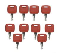 Solaughguy 10 Pieces Ignition Key Set for Tractor Loader Excavator, Compatible with RE183935 RE71557 RE43492, Metal and Plastic Replacement Keys for Outdoor