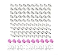 Solaughguy 100PCS Plasma Cutter Consumables Kit with Nozzles and Electrodes Compatible with For SG-55, For AG-60, WSD-60, CUT-60, LGK-60 for Cutting Stainless Steel and