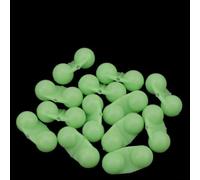 Solaughguy 10pcs Fishing Inline Rattle Beads Terminal Tackle for and Stripers with 2.5mm Hole and Loud Sound Attraction, Orange Yellow Luminous Colors,(Luminous)