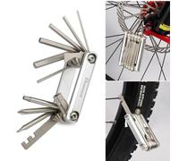 Solaughguy 12-in-1 Multi-Tool Kit with Hex Wrenches, Spoke Wrench and Bottle Opener for Mountain For Bike Repair and Maintenance, Compact Foldable Alloy