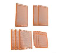 Solaughguy 13-Piece Single-Sided PCB Prototyping Kit for Circuit Design, Testing and DIY Soldering - Includes 10x15cm (1656 holes), 9x15cm (1440 holes), 7x9cm (720