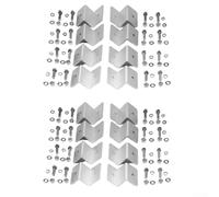 Solaughguy 16PCS Outdoor RV Yacht Solar Panel Z-Shaped Aluminum Alloy Mounting Bracket for Flat or Curved Roofs, Compatible with Ground Power Stations, Silver(16PCS)