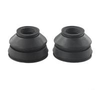 Solaughguy 2-Piece Rubber Track Rod End and Ball Joint Dust Boots Set, Black Flexible Replacement Covers for Car Suspension and Steering, Tongue and Groove Fastening for