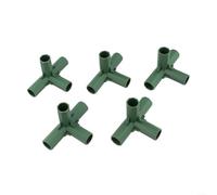 Solaughguy 20Pcs Greenhouse Frame Connectors 16mm Round Tube Three-Way Four-Way Joint Kit for Garden Structures Cold Frames Climbing Plants Support PVC Building