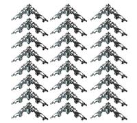 Solaughguy 24 Pack Metal Decorative Corner For Edge Protectors for Books, Photo Frames, Jewelry Boxes, Scrapbooks - Iron Protective for DIY Craft, Boxes, Albums, Bag(Black)