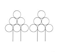 Solaughguy 2PC Decorative Wrought Iron Climbing Frame for Plants - Alien-Themed Garden Support Bracket, 30 x 39.2 cm, Black, Rust-Resistant & Space-Saving Vertical