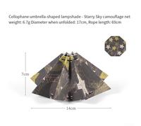 Solaughguy 2Pcs Paper Lamp Shade for Camping with Artistic Prints - 17cm Umbrella Design Lantern Cover, Lightweight Waterproof Portable Outdoor (Starry)