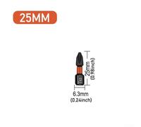 Solaughguy 2PCS PH2 Magnetic Rated Alloy Steel Cross Screwdriver Bit Set for Screwdrivers and Electric Drills - 62HRC Hardness, Black Phosphated Finish,(25mm)