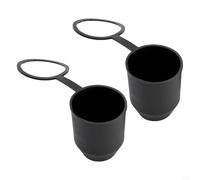 Solaughguy 2pcs Trailer Hitch Ball Tow Bar Cover 52mm Diameter Protective Cap Black Plastic Weather Resistant Rust Proof Secure Loop Design Compatible with 50mm Ball Head