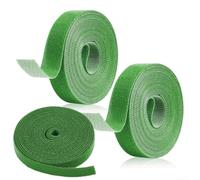Solaughguy 3 Pack Plant Tie Tape Garden Supports 2M Self-Gripping Nylon Wrap for Trees Flowers Vines Cables Reusable Strong Wind Rain Resistance Green Black White(Green)