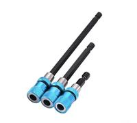 Solaughguy 3 PCS Screwdriver Bit Holders, 1/4" Hex Shank Stainless Steel Bit Extension Bar for Screwdriving, Includes 60mm/100mm/150mm with Blue