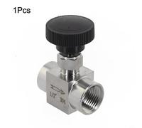 Solaughguy 304 Stainless Steel Needle Valve with Inner Wire Through Design for Secure Joint Connection, Leak-Proof High-Pressure Flow Control for Industrial and Laboratory(45659)