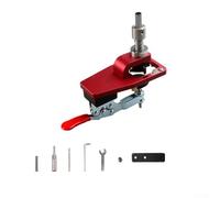 Solaughguy 35mm Concealed Hinge Jig for Cabinet Door Installation, Adjustable Drilling Template with Locking Hole Guide Locator, Metal Puncher Tool for(red)