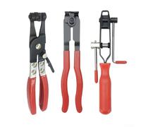 Solaughguy 3P3Pcs for CV Boot Clamp Pliers Tool Set for Most Cars with Built-in Cutter and Winding Mechanism, Heavy Duty Hardened Steel, Comfortable Double Dipped
