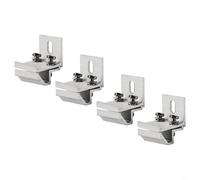 Solaughguy 4 Pack Solar Panel Mounting Clamps for Roof, RV, Boat - Aluminum Alloy Anodized Brackets with Smooth Flat Design - Compatible with Residential and Mobile Solar