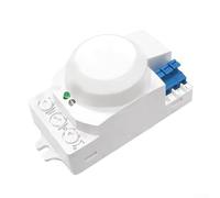 Solaughguy 5.8G Microwave Sensor Switch 12V AC100-240V Motion Detector for Indoor Outdoor Control, Adjustable 2-8m Sensing Range, 360° Detection, IP42(12V)