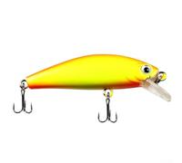 Solaughguy 5cm 12g Topwater Fishing Lure for Bass, Hard Bait with Realistic 3D Eyes, Vibrant Colors and Treble Hooks, Crankbait for Trout, Sinking Minnow Style(B)