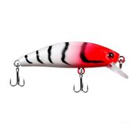 Solaughguy 5cm 12g Topwater Fishing Lure for Bass, Hard Bait with Realistic 3D Eyes, Vibrant Colors and Treble Hooks, Crankbait for Trout, Sinking Minnow Style(I)
