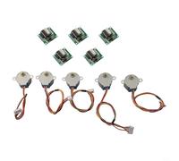 Solaughguy 5V 4-Phase Geared Stepper Motor with ULN2003 Driver Board, 28BYJ-48 Compatible with For Arduino, DC 5V 4-Phase Stepper Motor + Driver Module Board,