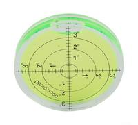 Solaughguy 66 mm Circular Bubble Level with Fluorescent Yellow-Green Spirit Vial and Black 123-Degree Scale for Precision Leveling of Shop Machinery, Appliances,