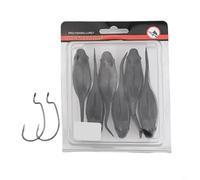 Solaughguy 6pcs 10cm Tadpole Swimbait Soft Lure with 2 Hooks, Sinking Floating Wobblers for Freshwater Fishing, Long Tailed Crankbait for Bass Pike Trout,(black)