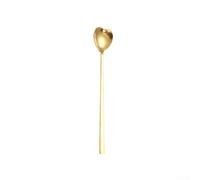 Solaughguy 6PCS Heart-Shaped 304 Stainless Steel Coffee Spoons for Ice Cream and Hot Drinks, Gold-Plated Romantic Design, Suitable for Home, Cafe and Restaurant(gold)