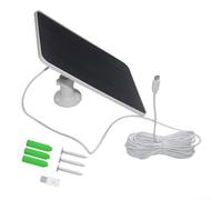 Solaughguy 6W Solar Charging Panel for Anker| For eufy| For Ring & For Blink Cameras| 21.5% Efficiency Monocrystalline Silicon with 5m Cable| Weatherproof Outdoor POWERs Supply(White)