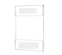 Solaughguy Acrylic Sign Holder Wall Mounted Display Frame No Punch Transparent for Shelf Price Display 10x15cm 15x21cm 21x30cm Clear Organizing Tool for(A5 vertical style)