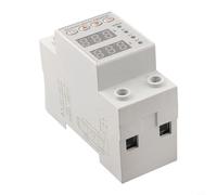 Solaughguy Adjustable Overvoltage Protector 40/63A for Overcurrent and Undervoltage Protection with Self-Resetting Mechanism, Electricity Metering, PC Flame-Retardant Shel(40A)