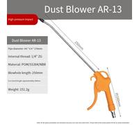 Solaughguy Air Blow Tool with 10-Inch Angled Nozzle for Efficient Dust Removal in Tight Spaces, Car Interiors, and Industrial Equipment - Rust-Resistant Plastic and Metal