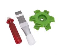 Solaughguy Air Conditioner Fin Comb Tool Set, Stainless Steel and Plastic A/C Condenser Brush for Cleaning and Repairing Fins, Compatible with AC Units, Radiators, Oil