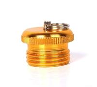 Solaughguy Aluminum Alloy Fishing Rod End Cap for 8.5-22mm Diameter Rods, Rear with Pull For Ring, Lightweight & Long lasting Tail Stopper (Yellow)(16mm)