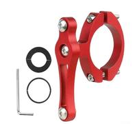 Solaughguy Aluminum Alloy For Bike Water Bottle Cage Mount Clamp for Handlebar, Fits 20-35mm Diameter, Anodized Lightweight Cycling Accessory, Black/Red/Blue(Red)