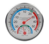 Solaughguy Analog Thermometer Hygrometer Room Climate Monitor Large Display Temperature Humidity Indicator Indoor Outdoor Weather Station13cm for Home Office Classroom