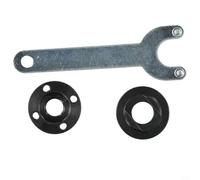 Solaughguy Angle Grinder Flange Nut Set Tool for M14 Thread Spindle - 40mm Diameter Inner/Outer Lock Nut Kit with Adjustable Wrench, Compatible with Standard Angle