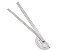 Solaughguy Angle Protractor 0-180 Degrees Stainless Steel Protractor Ruler with 2-in-1 Design for Measuring Length and Angle Measurement Tool Adjustable for(90x300)
