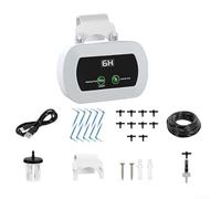 Solaughguy Automatic Drip Irrigation Kit for Indoor Outdoor Garden - 2200mAh Battery Powered Watering System with 300 Timer Modes and 32ft Tubing, Compatible with Up to