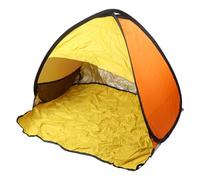 Solaughguy Automatic Pop-Up Pet Tent for Cats and Dogs, UV Protection Beach Sunshade with Quick 2-Second Setup, Portable Travel Shelter with Mesh Pockets for Outdoor Camping(Orange and yellow)