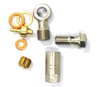 Solaughguy Bicycle Hydraulic Disc Brake Cable End Hose Banjo Connector Kit For Hope Bike Parts Silver Metal Replacement Set With Olives Needle Screw