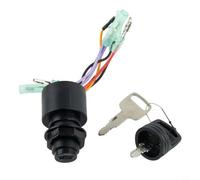 Solaughguy Boat Engine Ignition Key Switch for Mercury Outboard Motors 3-Position (Off-Run-) with Push-to-Choke, Heavy Duty Potted Construction, Compatible with