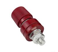 Solaughguy Brass and Bakelite Insulated Audio Binding Post Terminal Connector, 6mm M6 Thread, 100A Rated, Red/Black Color, for Battery Boxes, Vehicles, RVs, Boats, Solar(Red)
