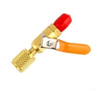 Solaughguy Brass Straight Ball Valve Adapter for HVAC Charging Hoses, 1/4" SAE Male/Female, Compatible with R410A and R134A Refrigerant Systems, AC Service Tool